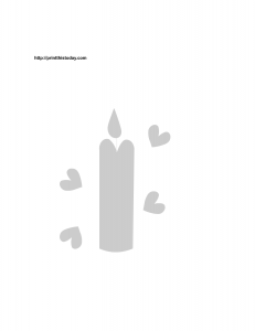 candle and hearts stencil