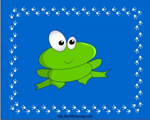 Cute PlaceMat design featuring Little Frog