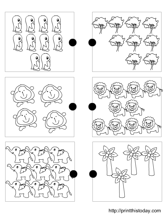 joining the matching sets free printable preschool math worksheets