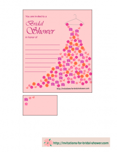 free printable bridal shower invitation in pink color