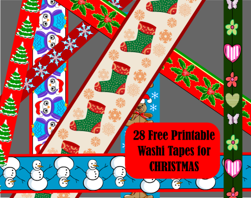 11 Free Printable Christmas Washi Tapes