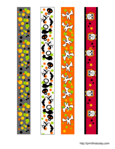 Free printable colorful Halloween washi tape