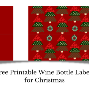 Free Printable Wine Bottle Labels for Christmas