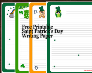 Saint Patrick's Day Writing Paper