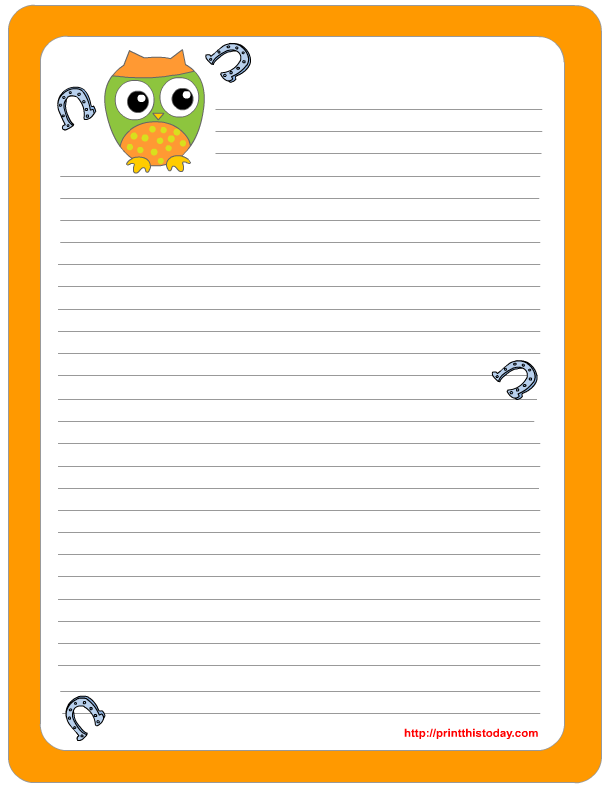 st patrick day writing paper printable