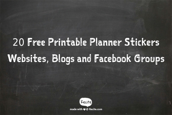 20 Free Printable Planner Stickers Websites and Groups