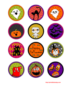 Free Printable Halloween Cupcake Toppers Sheet