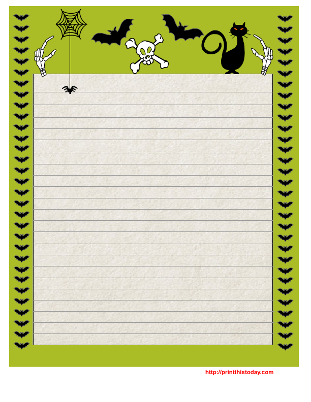 free printable halloween border paper