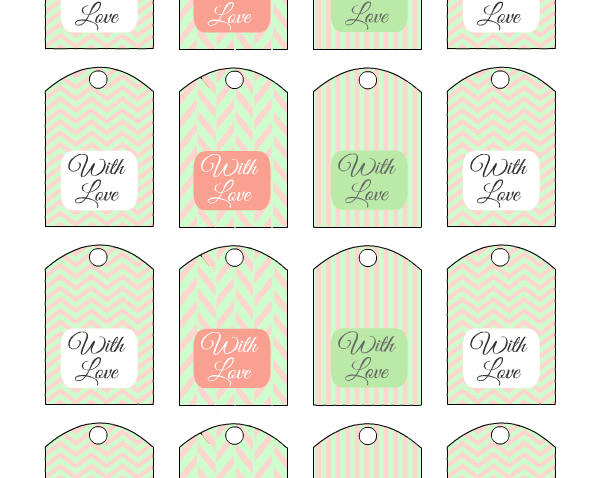 Free Printable Wedding Favor Tags in Mint and Blush Colors | Print This ...