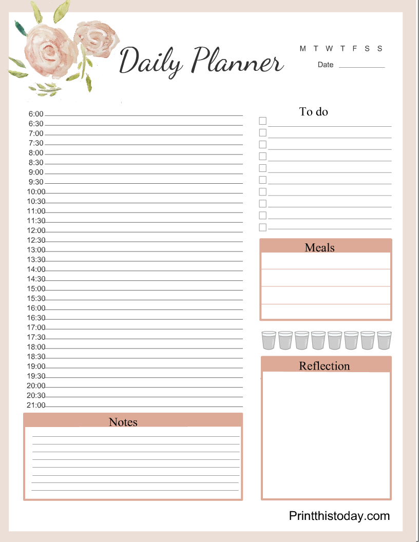 Printable Weekly Schedule Planner