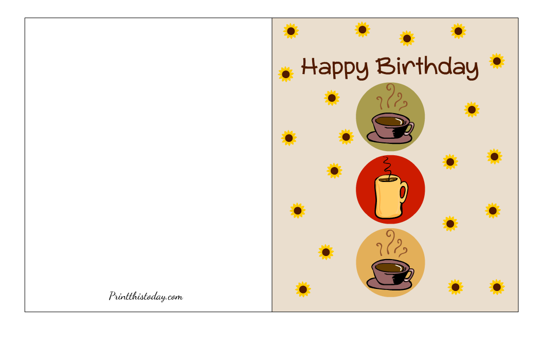 Fall themed Happy Birthday Card Printable