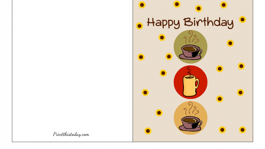 Fall themed Happy Birthday Card Printable