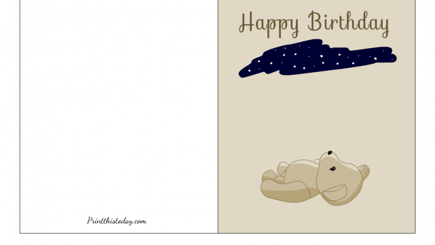 Stargazing Birthday Card Printable