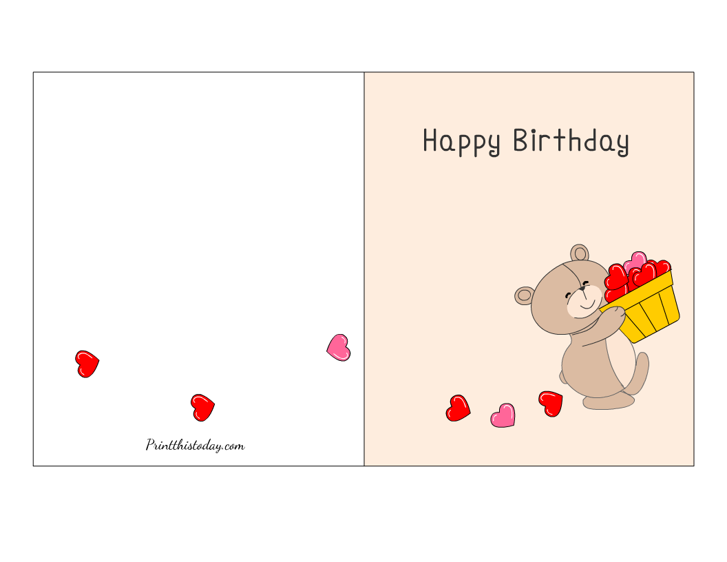 Foldable Birthday Card Template