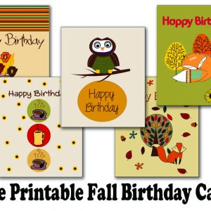 Free Printable Fall Birthday Cards