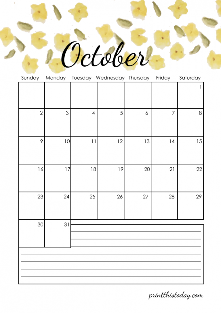 free printable 2022 floral calendar