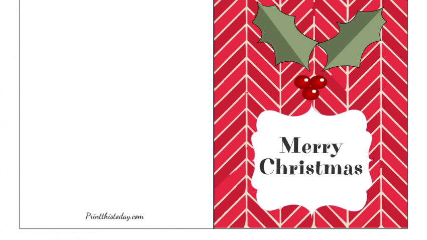 Free Printable Cute Merry Christmas Card