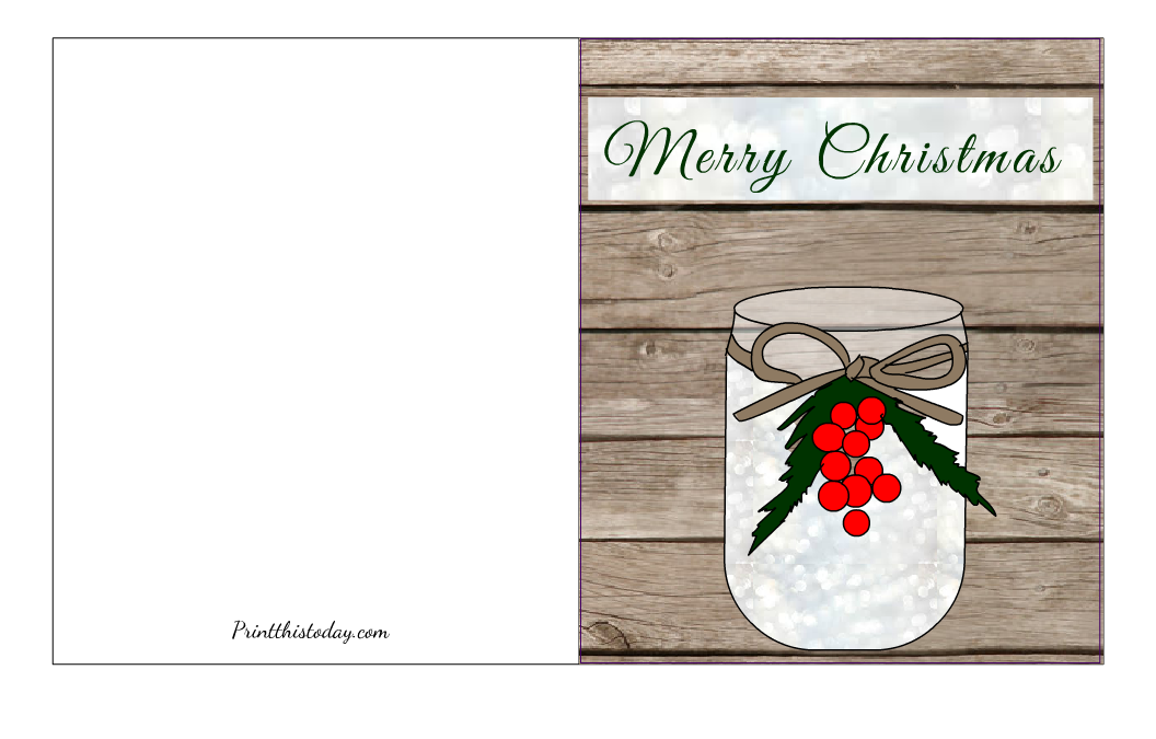 Free Printable Rustic Christmas Card