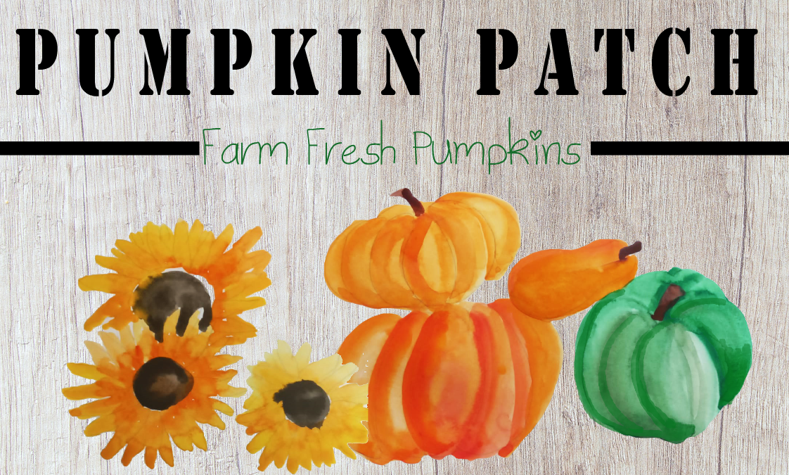 Pumpkins and Sunflowers, Free Printable Fall Sign