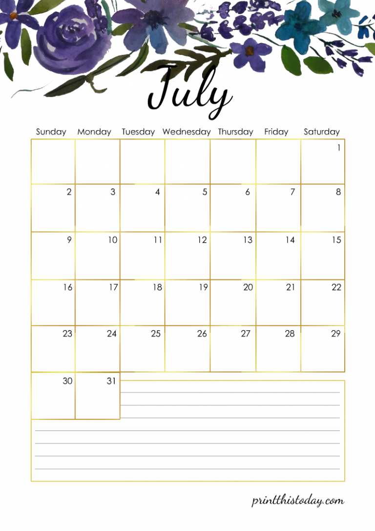 Free Printable 2023 Floral Planner Calendar