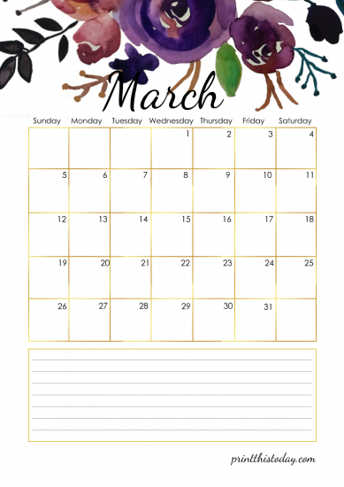 Free Printable 2023 Floral Planner Calendar