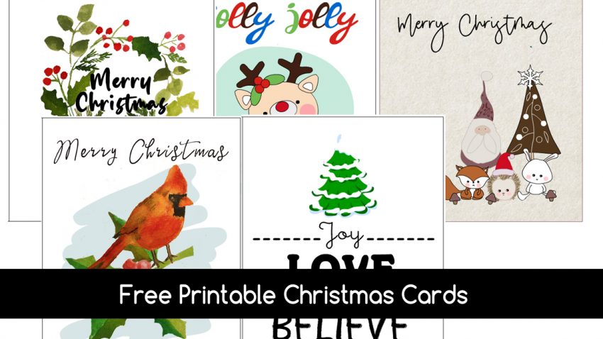 20 Free Printable Christmas Cards