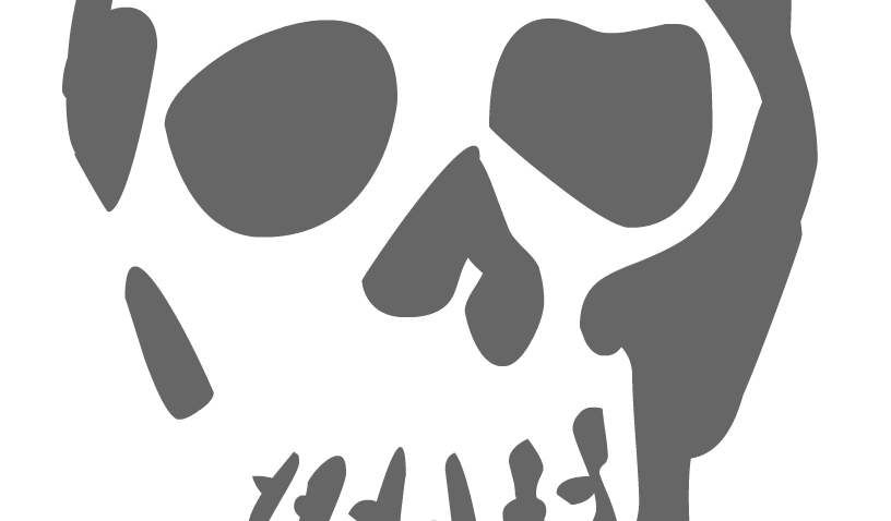 Free Printable Skull stencil for Halloween