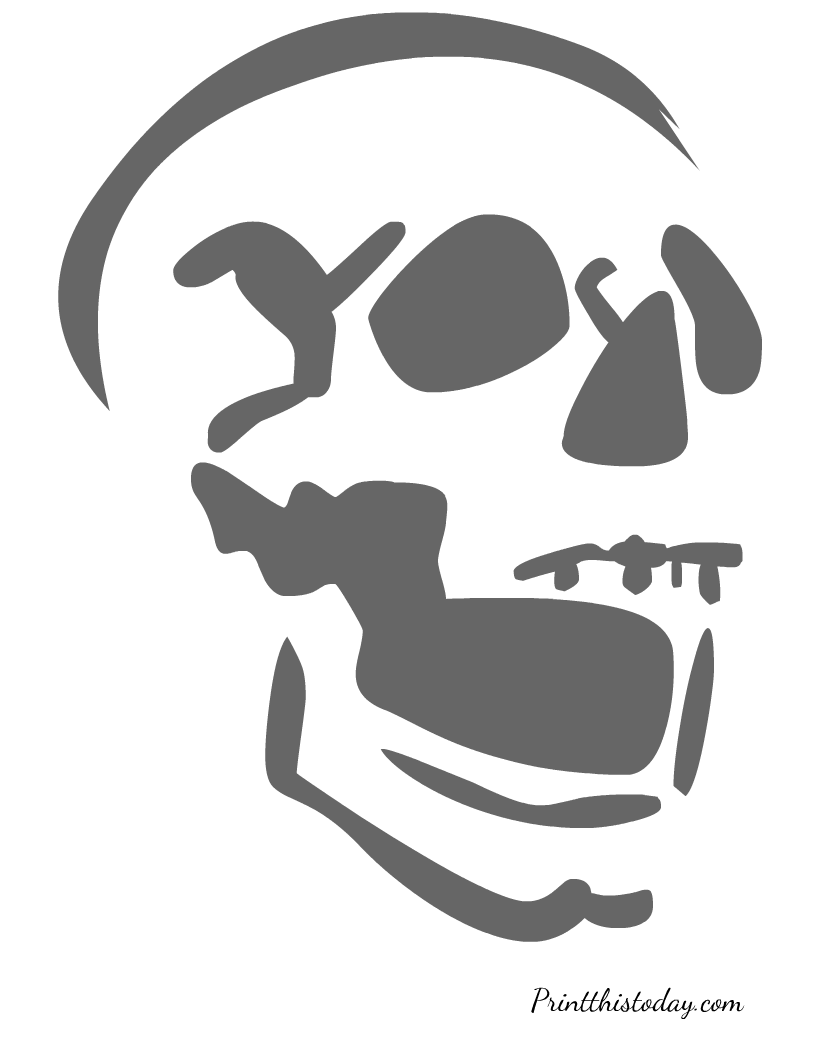 Skull stencil for Halloween