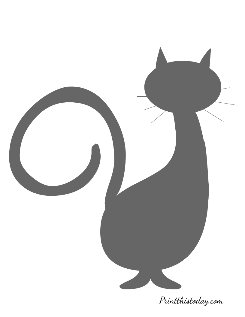 Free Printable Scary cat Stencil