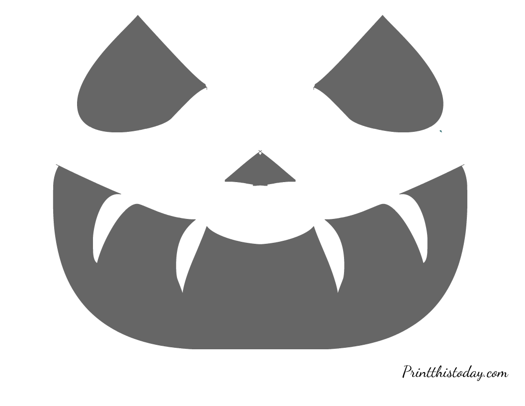 Free Printable Pumpkin Carving Stencil for Halloween