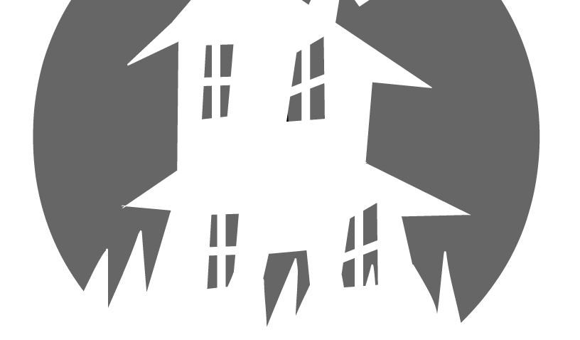 Free Printable Haunted House Stencil