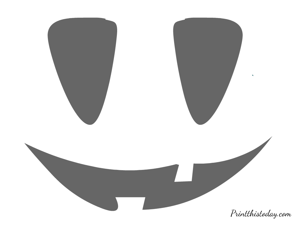 Free Printable Scary face stencil