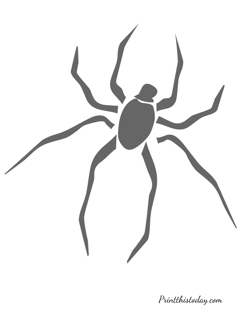 Scary Spider Stencil for Halloween