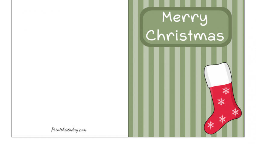Free Printable Elegant Christmas Card