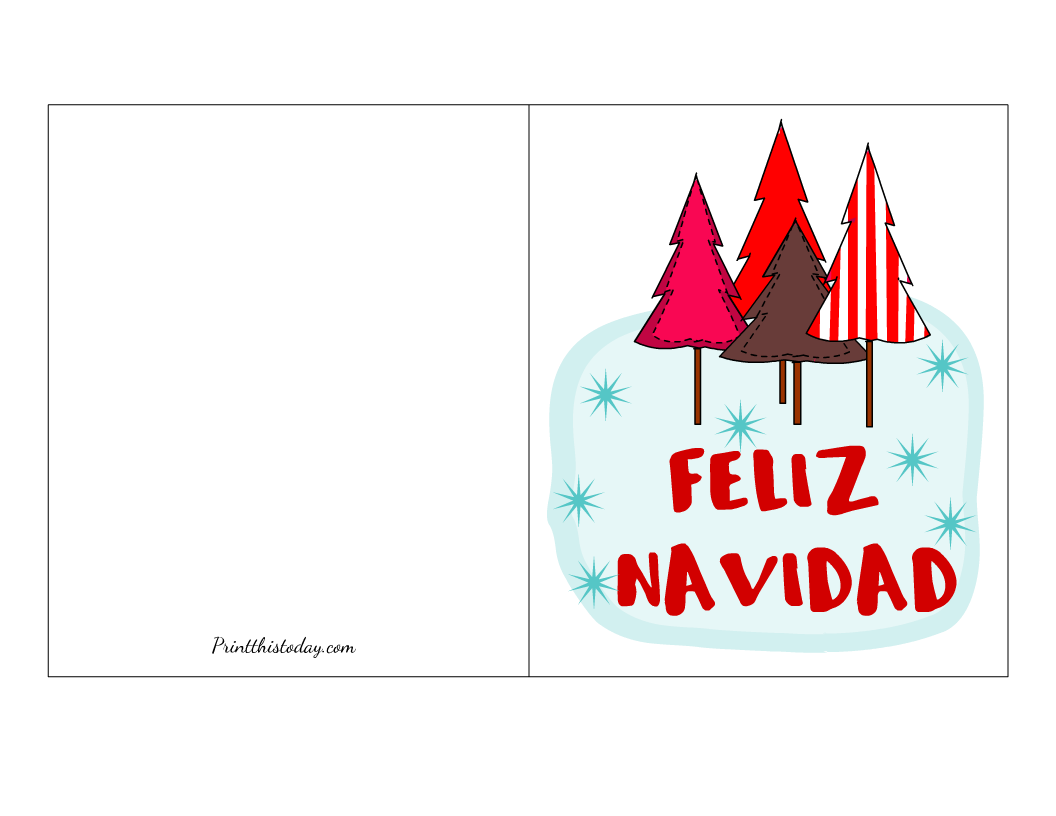 Feliz Navidad, Free Printable Christmas Card
