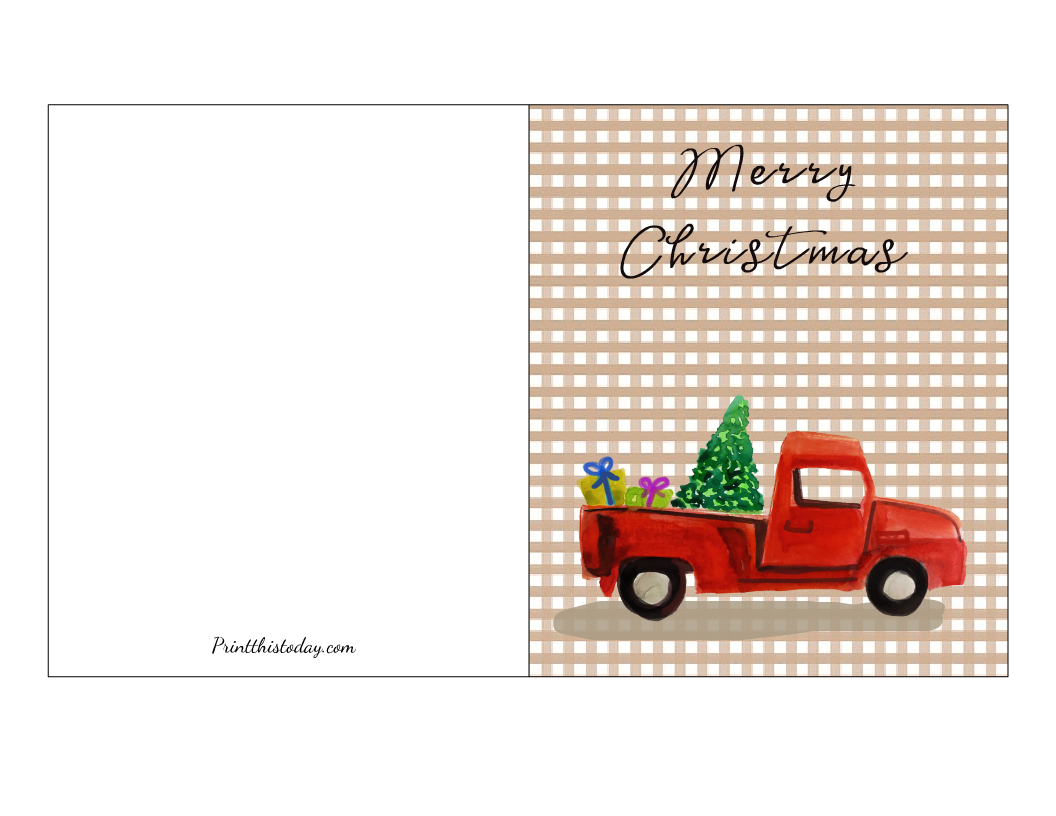 Free Printable Farmhouse Christmas Card