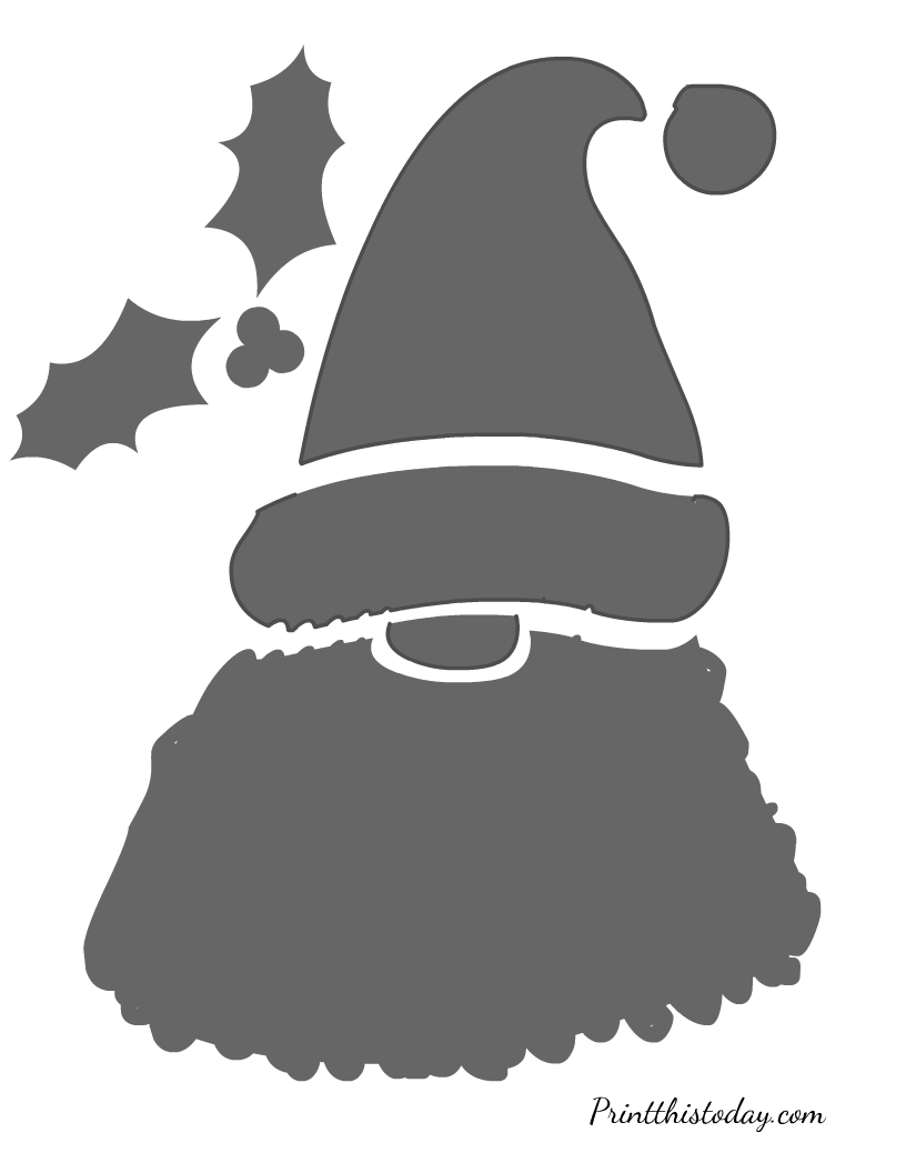 Free Printable Christmas Gnome Stencil