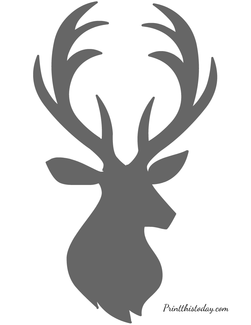 Free Printable Reindeer Head Stencil