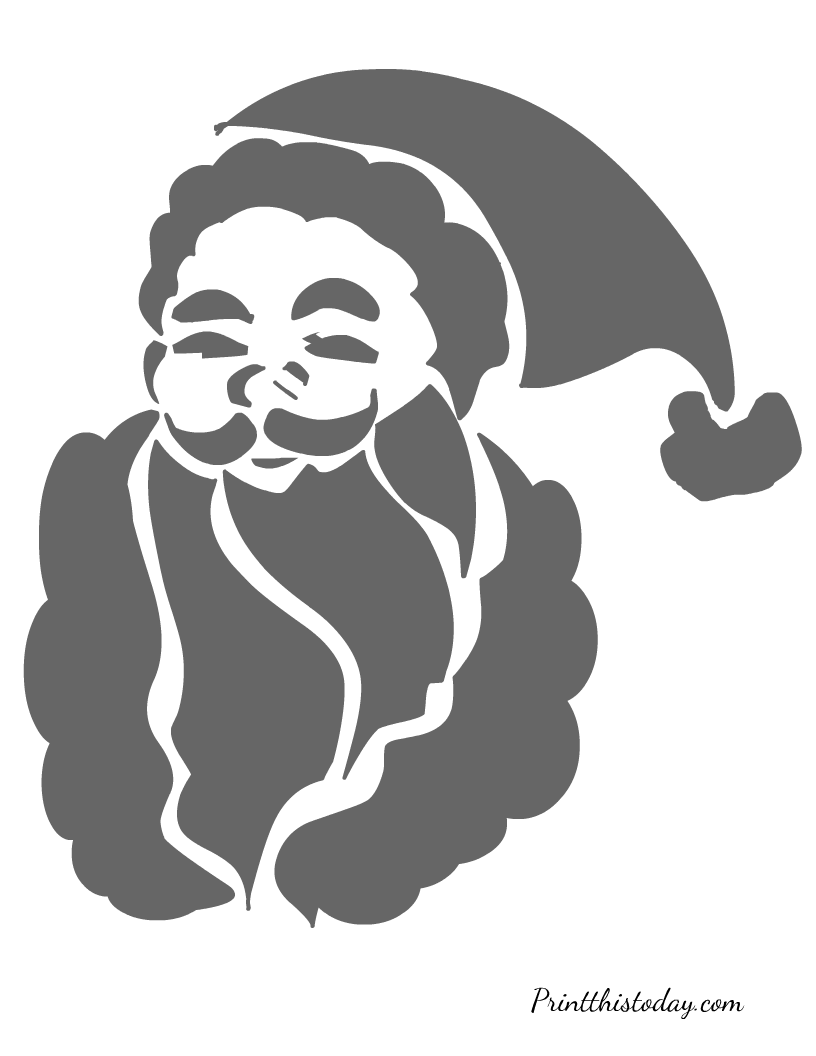 Santa's head Stencil