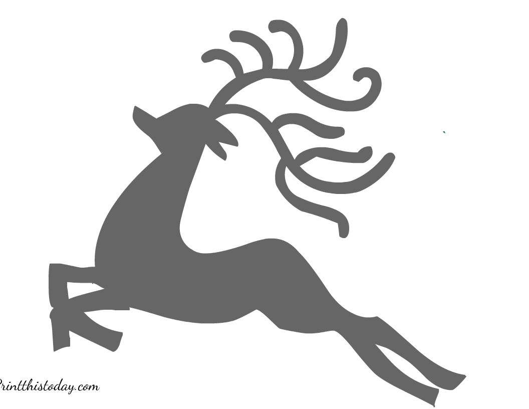 Jumping Reindeer Stencil