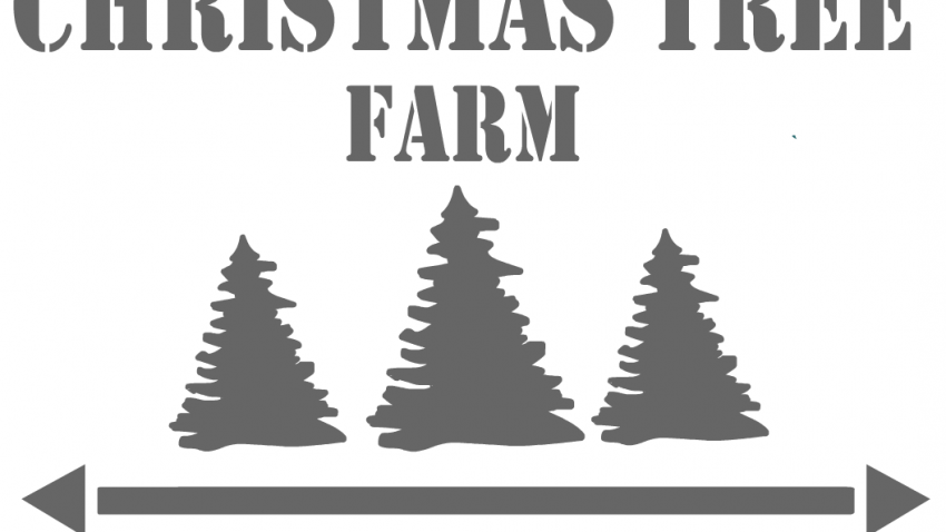 Free Printable Christmas Tree Farm Stencil