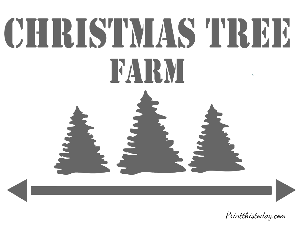 Free Printable Christmas Tree Farm Stencil
