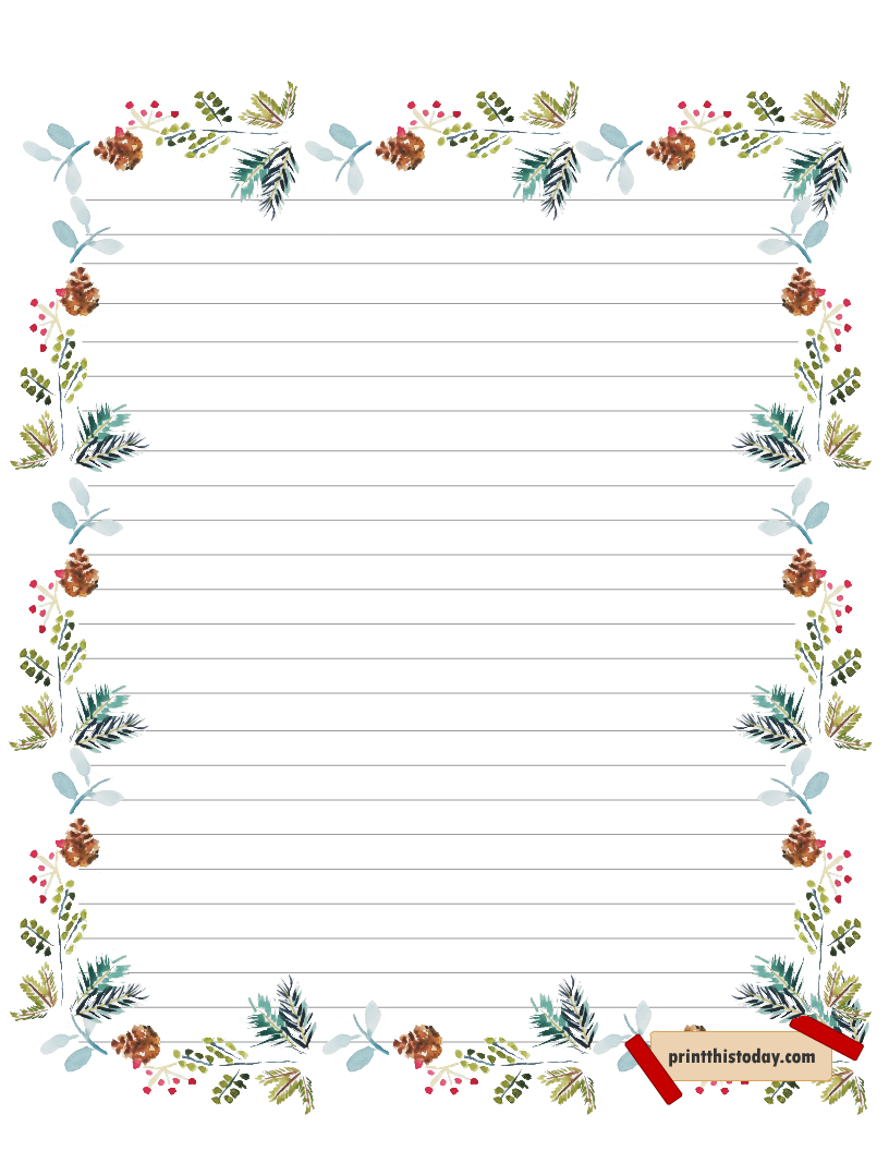 Free Printable Christmas Writing Paper Stationery