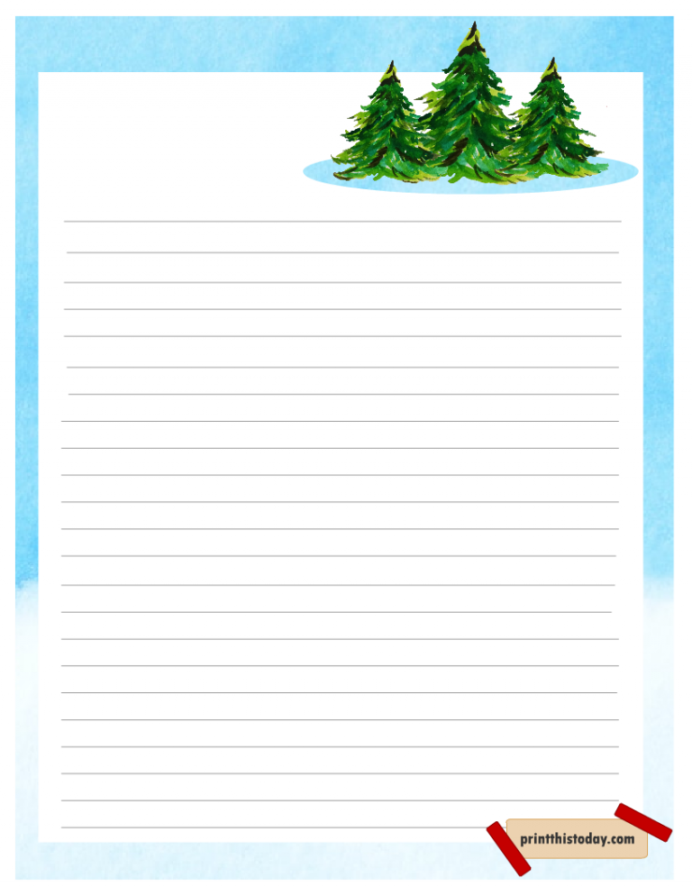 Free Printable Christmas Writing Paper Stationery