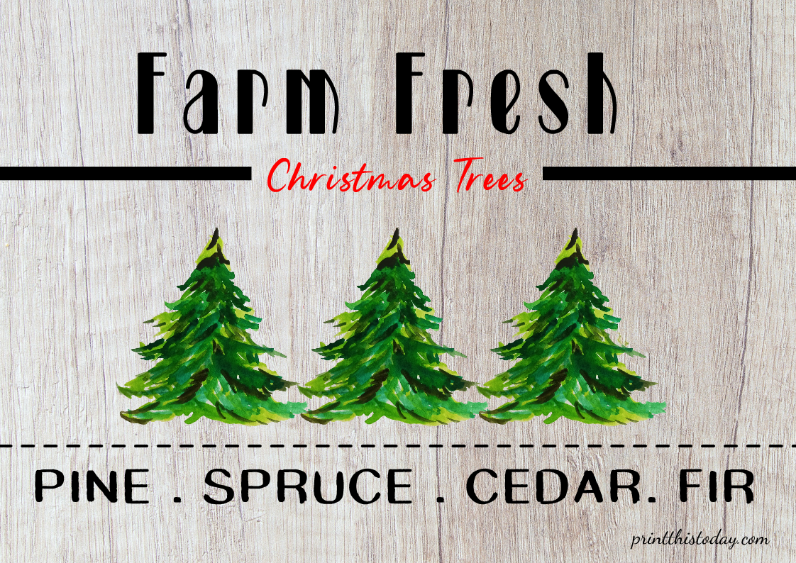 Free Printable Farmhouse Christmas Signs