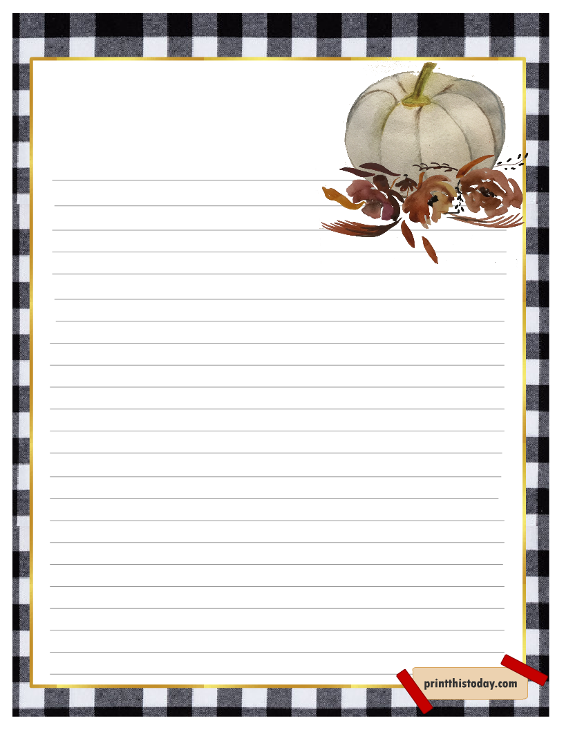 Fall Writing Paper Printables for 1st - 3rd Grade