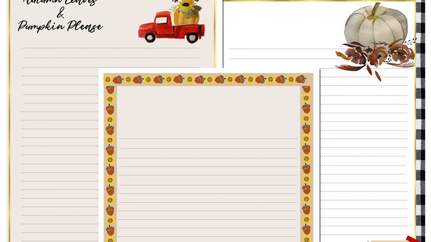 Free Printable Fall Writing Paper Stationery