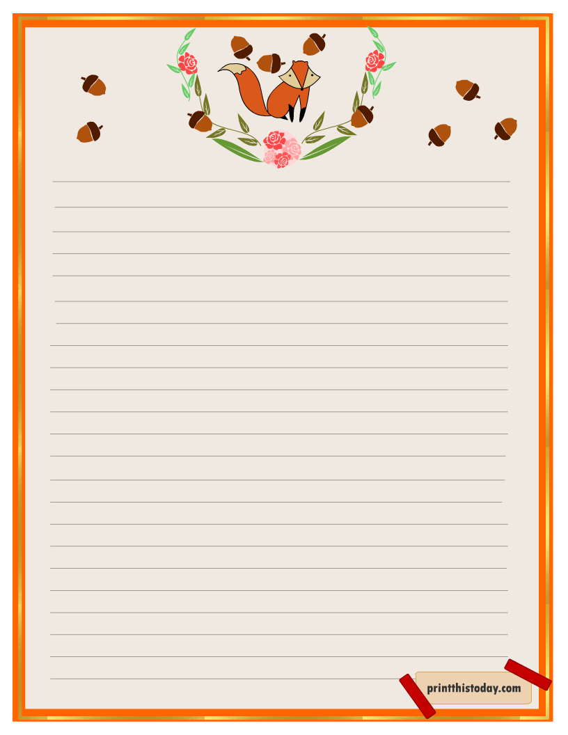 Fall Stationery Free Printable Printable Templates