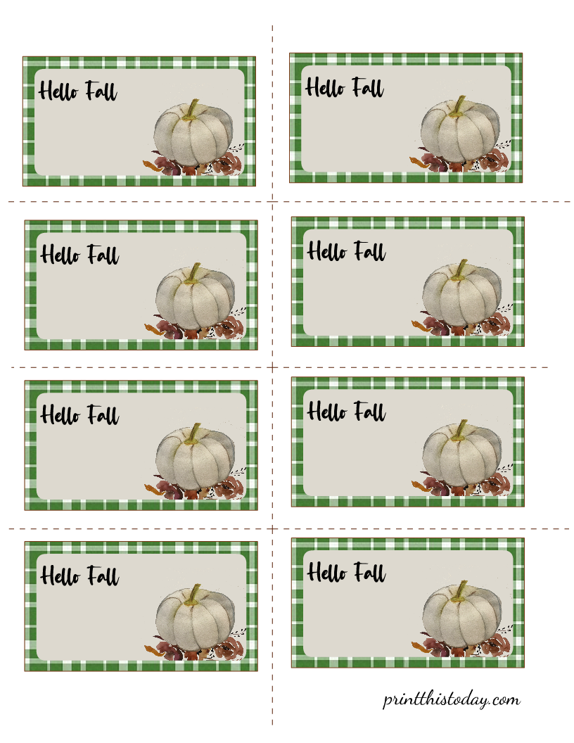 Free Printable Farmhouse Fall Labels with White Pumpkin