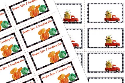 Free Printable Farmhouse Fall Labels for Pantry and Crafts